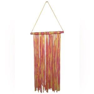 HANGING MACRAME Boho Style Wall Art Hanging with Cotton Strings Peach & Yellow
